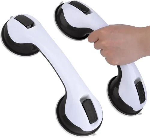 Paquete de 2 barras de agarre para bañeras y duchas, asas de ducha para personas mayores, barras de seguridad para ancianos, succión de 500 libras,