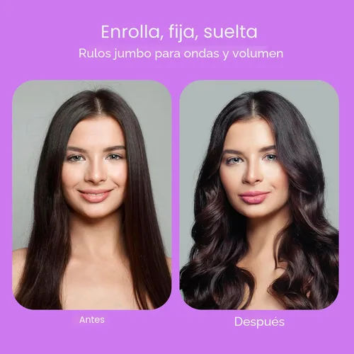 Miniatura 8 de Conair - Rulos calientes para cabello largo, mediano y corto, 12 rulos calientes Jumbo de 1 ½" con clips, rizadores para mujeres, volumen y rizos