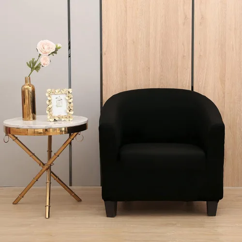 Miniatura 7 de Funda para silla de club, funda para silla de bañera de alta elasticidad, funda universal de elastano para sala de estar, bar, bar (beige)