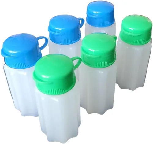 Miniatura 5 de Handy Housewares Mini salero y pimentero con tapa abatible a prueba de derrames, juego de dispensador de especias de viaje compacto y duradero