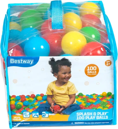 Miniatura 3 de Bestway Splash & Play™ 52648 - 100 bolas de 2.3 in de diámetro, 4 colores surtidos