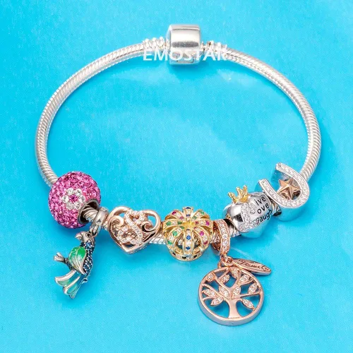 Miniatura 26 de Abalorio de concientización sobre el autismo para pulsera europea de bricolaje, plata de ley 925, dijes esmaltados, dijes Live Love Laugh Charms, I