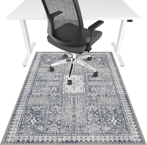 Miniatura 13 de Tapete para silla de oficina para suelo de madera dura y azulejos, 36 x 48 pulgadas, tapete resistente para silla de escritorio para suelos duros