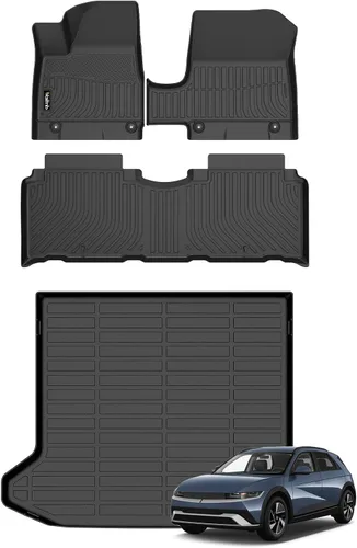Miniatura 88 de Tapetes de piso para todo clima y forro de carga con respaldo para Chevrolet Suburban de 7 asientos 2021-2025 / GMC Yukon XL de 7 asientos