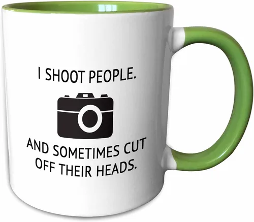 Miniatura 7 de 3dRose I SHOOT PEOPLE. AND SOMETIMES CUT OFF THEIR HEADS. 11oz Two-Tone Blue Mug