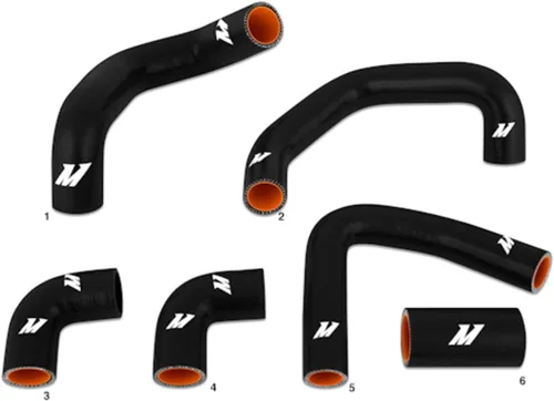 Mishimoto MMHOSE-VET-90BK Kit de manguera de radiador de silicona compatible con Chevrolet Corvette ZR1 1984-1996 negro