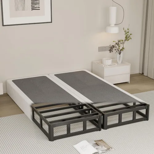 Miniatura 9 de Yicensen - Base de cama de perfil bajo con somier metálico de 1,6 pulgadas, resistente para cama individual, base de colchón robusta, fácil montaje