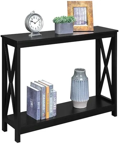 Miniatura 3 de Convenience Concepts mesa consola Oxford, rectángulo Negro