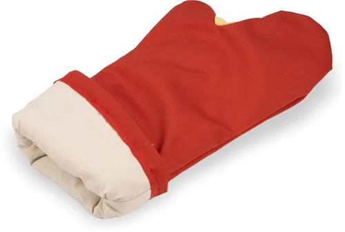 Miniatura 5 de San Jamar KT0215 Kool-Tek Manopla de protección para horno para temperatura convencional Nomex, 15" de longitud, rojo