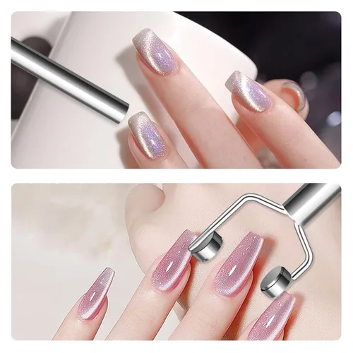 Miniatura 5 de Imán de uñas de ojo de gato 3 en 1 en forma de Y, doble cabeza, magnético, ojo de gato, esmalte de gel multifuncional, herramientas de diseño