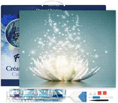 Miniatura 16 de Figured'Art Kit de arte de pintura de diamantes para adultos de 16 x 20 pulgadas con marco, taladro cuadrado completo 5D, el árbol de la mujer