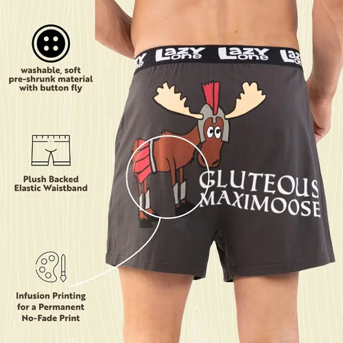 Miniatura 95 de Lazy One Divertidos boxers de animales, ropa interior humorística, novedosos pantalones cortos, regalos de broma para hombres