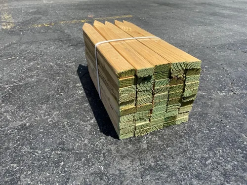 Miniatura 6 de Sandbaggy Estacas de nivelación de madera de 18 pulgadas, resistentes para construcción, jardinería, topografía, formas de hormigón, punta