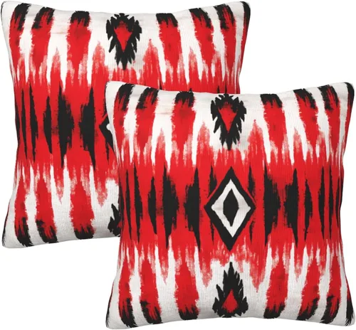 Miniatura 21 de Pack of 2 Short Plush Throw Pillow Covers 18 X 18 Inch, Retro 70S Orange Yellow Pillow Cover Durable Pillowcases, Square Throw Pillow Covers Couch