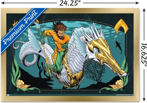 Miniatura 3 de Trends International DC Comics Movie Aquaman y el Reino Perdido - Póster de pared con ilustración de Aquaman, 14.72 x 22.37 pulgadas, versión