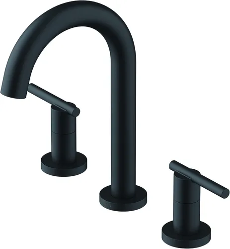 Gerber Fontanería Parma Trim Line Grifo de lavabo generalizado de dos manijas Negro satinado