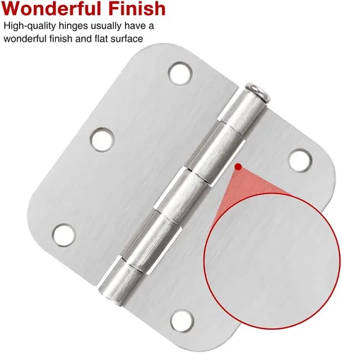 Miniatura 3 de JIW Garage Factory - Paquete de 30 bisagras de puerta de níquel cepillado 3 1/2 para puertas interiores, níquel satinado de 3.5 pulgadas