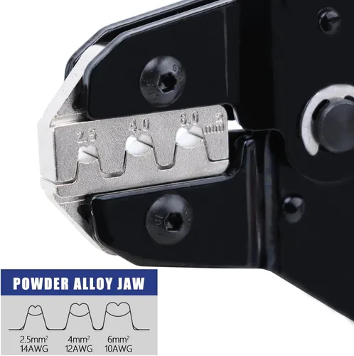 Miniatura 4 de Herramienta de prensado de cable fotovoltaico solar para conectores de cables solares, AWG14-10 (2.5/4/6mm²) - Mini piler de 7 pulgadas