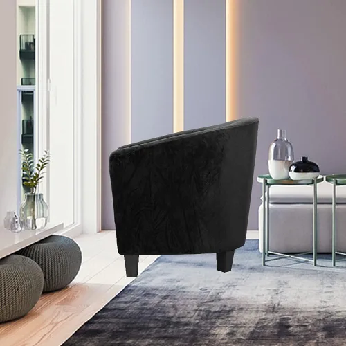 Miniatura 7 de MIFXIN - Funda elástica para silla de bañera de terciopelo de alta elasticidad, cubierta de silla de club, cubierta de sillón de elastano, cubierta