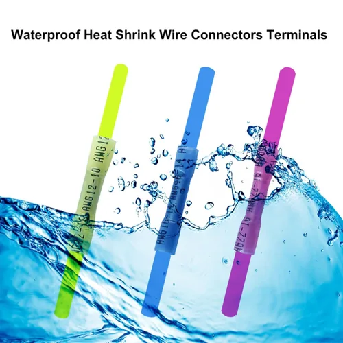 Miniatura 6 de MuHize - Kit de 135 conectores de cable termoencogible, kit de terminales de cable eléctrico, conector de crimpado marino aislado e impermeable