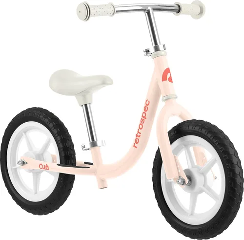 Retrospec Cub - Bicicleta de equilibrio para niños de 18 meses a 3 años, bicicleta para principiantes sin pedal de 12 pulgadas con asiento
