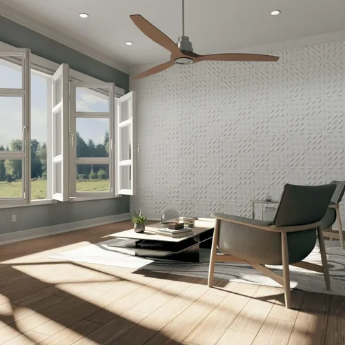 Miniatura 2 de Ekena Millwork WP20X20BLWH 19 5/8 pulgadas de ancho x 19 5/8 pulgadas de alto Blaze EnduraWall Decorativo 3D Panel de pared cubre 2.67 pies cuadrados