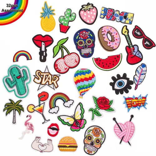 Miniatura 9 de U-Sky Parches bordados para coser o planchar Letras coloridas completas del alfabeto A-Z Personalización para bricolaje Ropa para niños