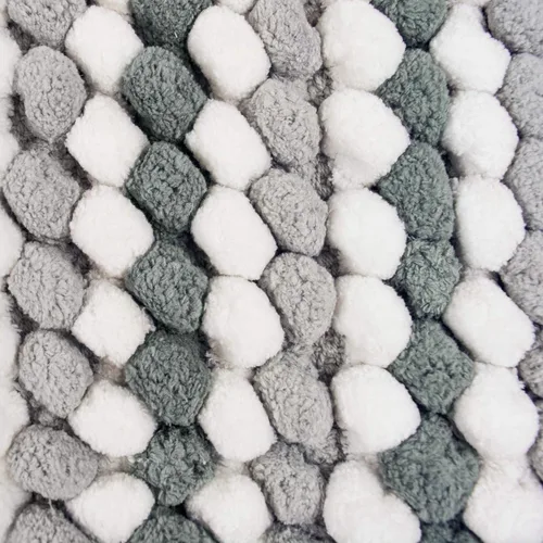 Miniatura 4 de DII Tapete de baño de felpilla ultra suave, alfombra de baño de palomitas de maíz, 17 x 24 pulgadas, rayas grises