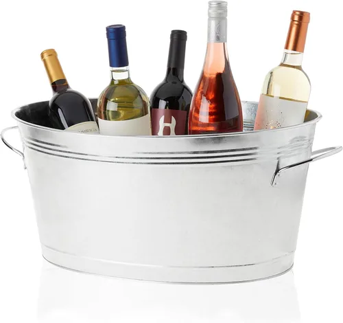 Miniatura 11 de Cubos de hielo de acero inoxidable True para fiestas con tapa, capacidad de 1.3L. Cubo de hielo de doble pared con pinzas, aislado, para bar
