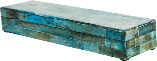 Miniatura 19 de Handicrafts Home Organizador para joyas y caja de almacenamiento, cajas decorativas para mujer y chicas, para envoltura, estampado de cheurón blanco