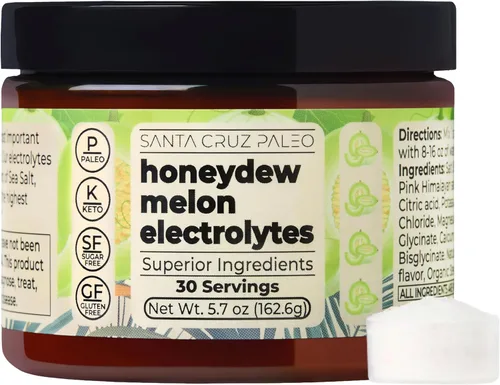 Miniatura 20 de Santa Cruz Paleo Polvo de electrolitos, sabor a limonada, mezcla de bebida de hidratación sin azúcar con sal rosa del Himalaya, sal marina