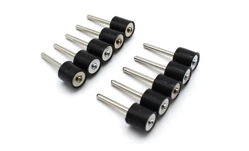 Miniatura 2 de TMAX 10 piezas de 1/2 pulgadas de goma para tambor de arena, vástago de 1/8 pulgadas para herramientas rotativas Dremel