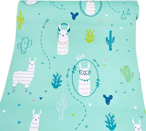 Miniatura 2 de Revestimiento de estante de alpaca cactus, autoadhesivo, impermeable, para cajón, protege los muebles, decoración de la superficie de la pared