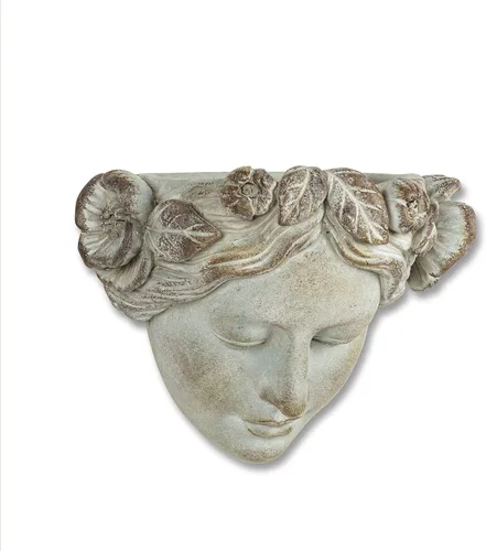 Miniatura 3 de Abbott Collection 27-DEMETER-313 - Maceta de cemento de pared con cara de mujer, 8 pulgadas de alto