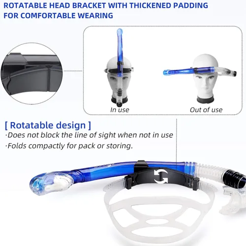 Miniatura 3 de Seago Swim Snorkel for Lap Swimming, Dry Top Front Swimmer Gear for Adult Youth, Training Equipment in Pool and Open Water with Comfy Easy to Adjust