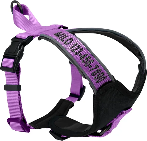 Miniatura 24 de Arnés para perro Pawtitas para entrenamiento de suave, ajustable, reflectante, acolchado para cachorros, Azul