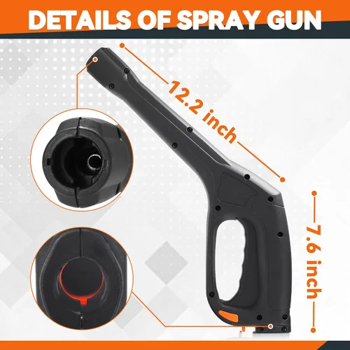 Miniatura 5 de Repuesto de pistola rociadora de alta presión, manguera de bloqueo y gatillo de seguridad, compatible con Portland Husky Black Decker Ford Pulsar