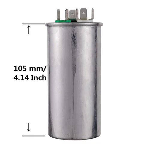 Miniatura 2 de BOJACK 35+5uF 35 5 MFD ±6% 370V/440V CBB65 Condensador de arranque circular de doble funcionamiento para funcionamiento de motor de CA o arranque