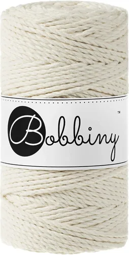 Miniatura 12 de Bobbiny Cordón de macramé regular de 0.118 in y 3 capas (aguamarina), 108yds/330 pies (100% algodón reciclado)