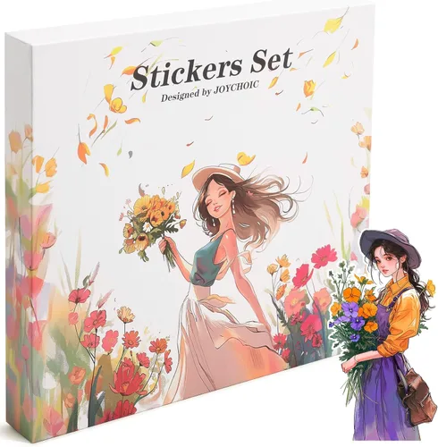 Miniatura 11 de JOYCHOIC - Juego de pegatinas para álbumes de recortes, 174 piezas, pegatinas estéticas para niñas para álbumes de recortes y diarios, suministros