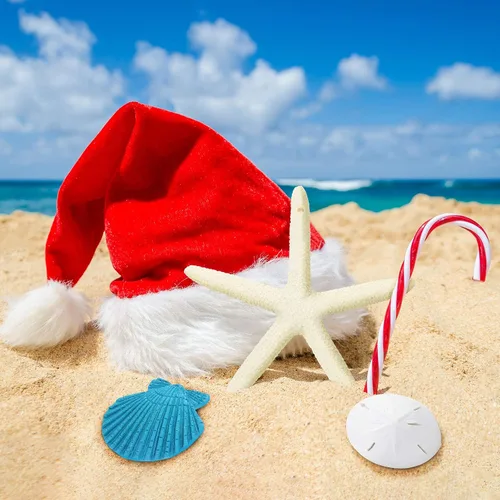 Miniatura 7 de Chuangdi 20 adornos de resina de estrella de mar de concha de mar, decoraciones colgantes con cuerda y cinta azul para verano, playa, boda, fiesta
