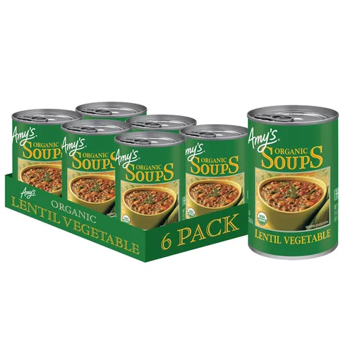 Miniatura 19 de Amy's Sopa, vegana, sin gluten, col orgánica, quinoa y lenteja roja, 14.4 onzas (paquete de 12)