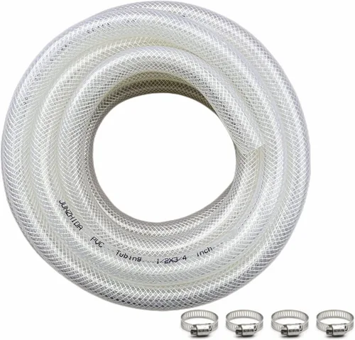 Miniatura 15 de Tubo de PVC transparente trenzado de alta presión de 1/2 pulgada de diámetro interior x 3/4 pulgadas de diámetro exterior de 25 pies, tubo de vinilo