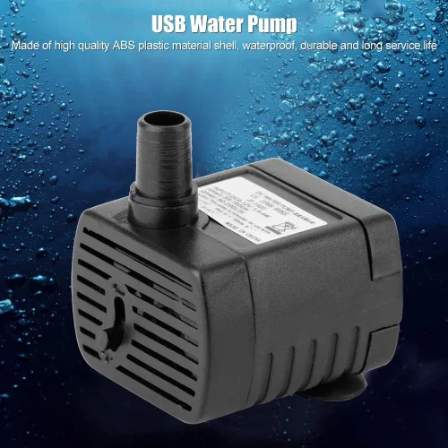 Miniatura 4 de Mini bomba sumergible USB DC 5V, bomba silenciosa sin escobillas, micro ultra silencioso para piscina y pecera, altura de bombeo de 1.6 ft