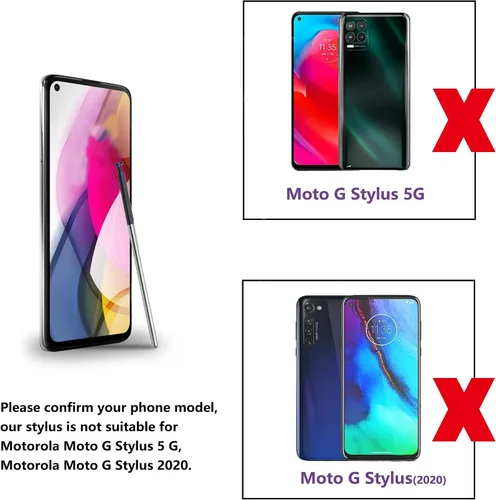 Miniatura 3 de Paquete de 2 lápices capacitivos de repuesto para Motorola Moto G Stylus 2021 XT2115 All Verison S Pen negro, no para G Stylus 5G (2021)