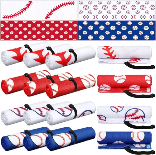 Miniatura 28 de FuWeave Paquete de 12 toallas de enfriamiento de béisbol para equipos deportivos, regalos de 40 x 12 pulgadas, toallas de enfriamiento deportivas
