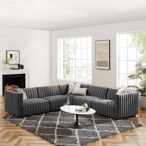 Miniatura 83 de Modway Conjure Seccional, Oro Negro