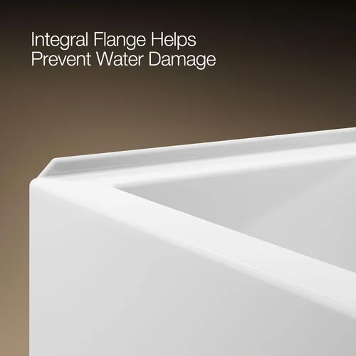 Miniatura 9 de Kohler 1957-RA-0 Underscore 60" x 32" baño de alcoba drenaje derecho, Blanco
