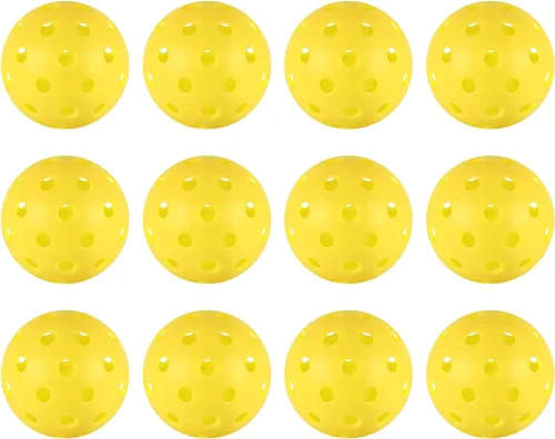 Miniatura 12 de 4/6/12/20/50/100 bolas de pickleball, bolas de pickleball de 40 agujeros para exteriores, juego de bolas de pepinillo espaciadas de precisión de 100