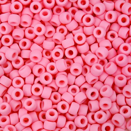 Miniatura 14 de 300 piezas de cuentas de pony de silicona para trenzar el cabello, colores negros 6 * 9 mm cuentas de kandi suaves para hacer pulseras, bolígrafos